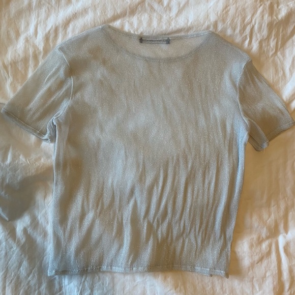 Brandy Melville Sheer Sparkle Top - Picture 2 of 4